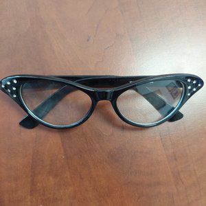 Cat Eye glasses black with rhinestones